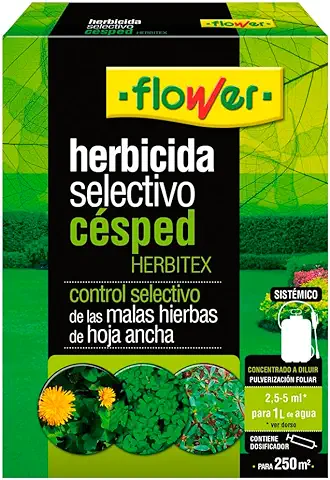Flower - Herbicida Selectivo Herbitex | Control de Malas Hierbas de Hoja Ancha | Concentrado a Diluir | Pulverización Foliar, Multicolor  