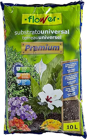 Flower Substrato Univ.Premium 4-80007 10 L, Marrón, 29 x 6 x 46 cm  