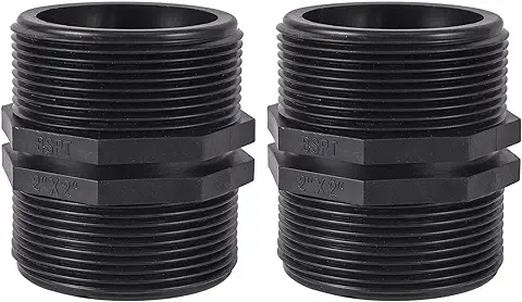 FOGWOWO 2 Piezas de 2" x 2" BSP Conexión de Manguera,Rosca Exterior Adaptador de Riego para Sistemas de Manguera de Jardín  