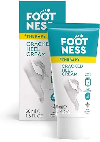 Footness Crema para Talones Agrietados - Con 25% de Urea, Repara la piel Seca, Rugosa y Agrietada en 7 Días (50 ml)  