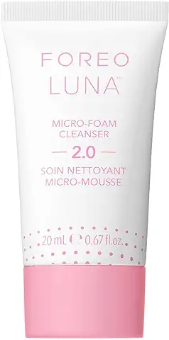 FOREO LUNA Micro-Foam Cleanser 2.0 - Limpiador Facial - Desmaquillante Facial y Desmaquillante Ojos - Limpieza Facial - Todo Tipo de Piel - Travel Essentials - Vegano - Vitamina E - Skincare - 20 ml  