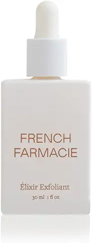 French Farmacie Élixir Exfoliant | Tratamiento Exfoliante Facial Vegano con AHA y Enzimas | Peeling Facial con Antioxidantes, Vitaminas y Ácidos Grasos | Sérum Exfoliante Tez Más Brillante y Suave  