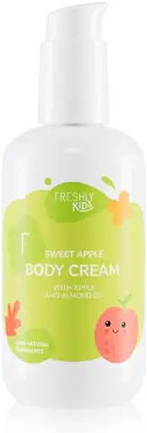 Freshly Cosmetics Crema Corporal Hidratante Infantil Sweet Apple Body Cream. Fórmula 100% Natural y apta para Pieles Sensibles, 200ml  