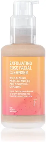 Freshly Cosmetics Limpiador Exfoliante Exfoliating Rose, Limpia y Exfolia el Rostro con Partículas Físicas de Cáscara de Almendra y Saponinas Vegetales, 100 ml  