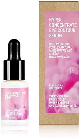 Freshly Cosmetics Sérum Contorno de ojos Hyper-Concentrate. Ácido Hialurónico Vegano. Reduce Ojeras, Bolsas y Arrugas con Efecto Lifting, 15 ml  