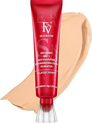 FV Base de Maquillaje de Larga Duración, Base de Maquillaje Mate de alta Cobertura, Flawless Base de Maquillaje Para Pieles Grasas,Classic Ivory, 30 ml  
