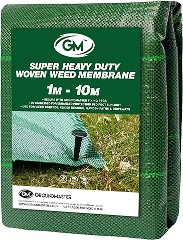 GardenersDream Cobertura de Suelo para Jardines Extra Larga - 125 gsm Tejido de Membrana de Malezas Poroso y Resistente (1 m x 10 m)  
