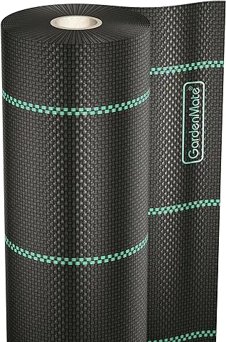 GardenMate - Tela para Control de Maleza de 1 m x 50 m | 100 g/m2 y Estabilizada Contra UV  