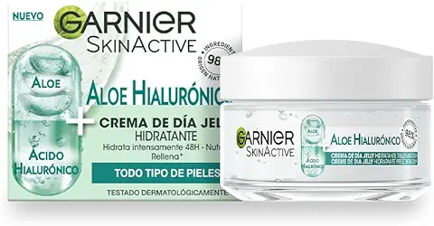 GARNIER Aloe Hiaurónico Crema Dia Hidratación,Refrescante,Nutrición  