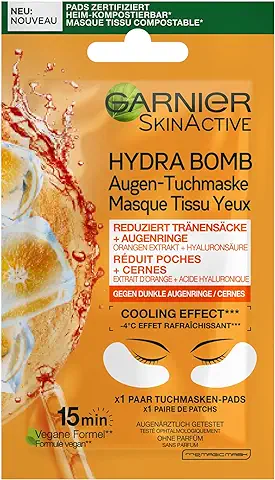Garnier - SkinActive - Masque Tissu Yeux Hydra Bomb - Anti-Fatigue et Energisant - Lot de 2  