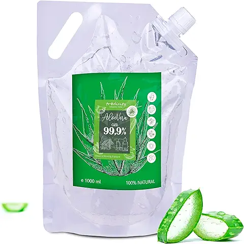 Gel de Aloe Vera, 100% Puro y Natural, Crema Hidratante Corporal y Facial, After Sun, After Shave, Serum Pelo, Cultivo Ecológico Español, Envase BIO-REFILL, 100% Natural, 1000 ml  