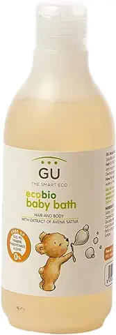 Gel de Baño Ecológico 250 ml - Con Extracto de Avena Sativa y Propiedades Suavizantes y Calmantes - Apto para todo tipo de Pieles - Gel para Bebés - Gu Planet  