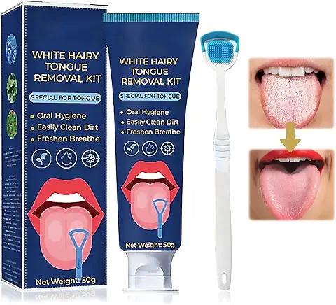 Gel Limpiador de Lengua con Cepillo Limpiador, Limpiador Lingual + Juego de Gel Lingual, Cepillo para Lengua Limpiador de Lengua, Gel Limpiador de Recubrimiento de Lengua, Limpia y Cuida la Lengua  