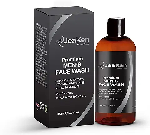 GEL LIMPIADOR FACIAL PARA HOMBRES - Gel Exfoliante Facial Suaviza, Hidrata y Exfolia la Piel y Limpiador de Poros-Infundido Con Aceites Esenciales, Ingredientes Anti Arrugas Ricos En Nutrientes-150ml  