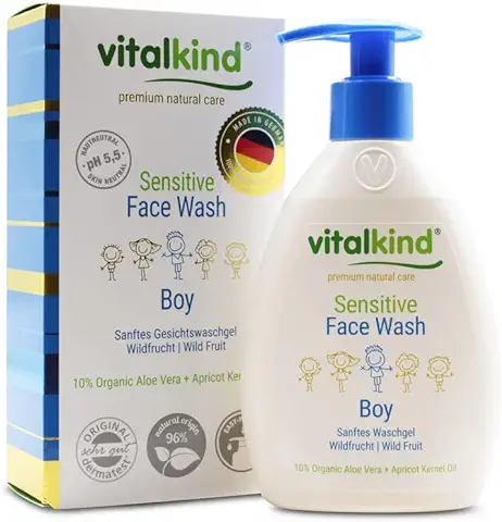 Gel Limpiador Facial Vitalkind para Niños. Cosmética Premium Natural Care. Productos para Niños.  
