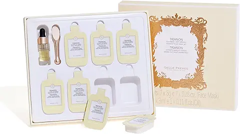GELLE FRERES Mascarillas Faciales, 7Packs de Mascarillas Faciales Anti-Edad, Mascarillas Faciales Naturales, Hidratantes, Humectantes para Pieles Mixtas, Contra la Oxidación y Anti-Arrugas  