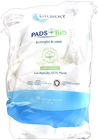 Gilbert Pads Bio 180 - Rectángulos de Algodón (8 x 10 cm)  