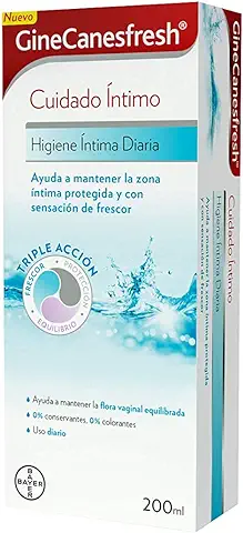 GineCanesfresh Cuidado Íntimo Gel Higiene Íntima Diaria con Extracto de Flor de Loto, Glicina y Ácido Láctico, Ayuda a Proteger la Zona Íntima y su pH, 200 ml  