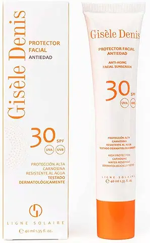 GISÈLE DENIS - Protector Solar Facial Antiedad, 40 ml, Protección FPS30, Crema Solar, Cuidado de Piel, Resistente al Agua, para Uso Diario, Previene Manchas, Arrugas y Envejecimiento de Piel  