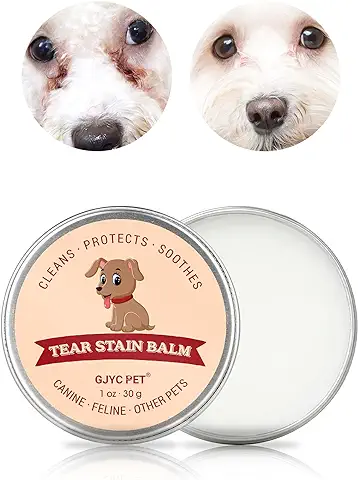 GJYC PET Bálsamo Removedor de Manchas de Lágrimas para Mascotas - 1 oz (30g) Cuidado Natural a Base de Plantas para Perros y Gatos - Limpia Suavemente y Restaura Unos Ojos Brillantes  