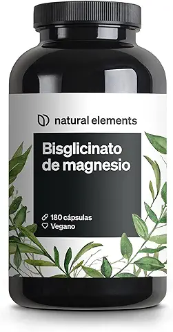 Glicinato de Magnesio – 300 mg de Magnesio Elemental/dosis Diaria – Suministro para 2 Meses con 180 Cápsulas – Magnesio Quelado – Inocuo para el Estómago, Vegano, de alta Dosificación  