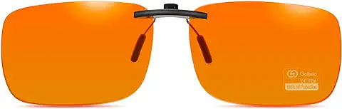 Goiteia Gafas con clip para Bloqueo de luz azul Gafas con clip para Computadora y Juegos para una Mejor Noche de Sueño|Anti Fatiga Ocular  