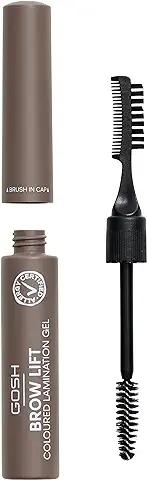 GOSH Brow Lift Lamination Gel de Cejas con Color, Vegano I Gel de Fijación para un Estilo de Cejas Rápido e Impecable, con Efecto de Salón, sin Perfume y Duradero, Adecuado para Alérgicos, Color gris  