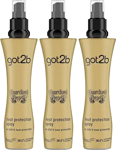 Got2b - Spray Protector del Calor Guardian Angel - 3uds de 200ml (600ml) – Protege el pelo de los Efectos del Calor – Protección del Calor Hasta 220ºC  