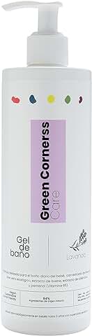 GREEN CORNERSS CARE - Gel de Baño de Lavanda | 400 ml | Efectivo en Pieles Atópicas | 94% Natural | Gel Syndet: Sin Jabón | Perfecta para Toda la Familia, Apta en Menores de 3 Años  