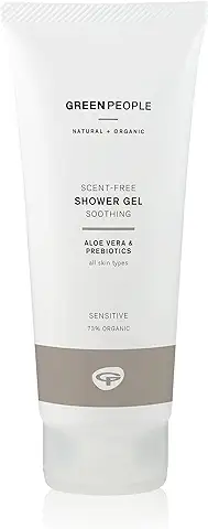 Green People Gel de Ducha sin Olor, 200 ml, Lavado Corporal Sensible Natural y Orgánico, Lavado de Ducha Ultra Suave para Pieles Sensibles, sin SLS y sin Perfume, sin Crueldad y Vegano  
