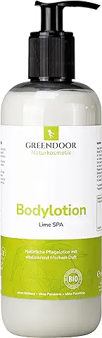 GREENDOOR Loción Corporal Lime 500 ml, Skin Food para piel Seca, Leche Corporal Vegana Natural con Manteca de Karité Orgánica, Fragancia Fresca, Loción Cosmética Natural sin Siliconas Parabenos,  