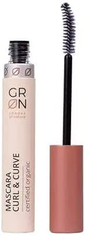 Grn Shades of Nature 30958 Mascara Cosmética Orgánica rizo y Curva Basalto Negro - Pestañas Columpiadas y Separadas - Aspecto Profundo - Vegano - 9 ml  