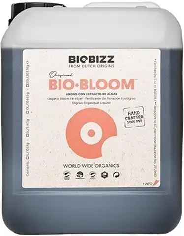 GROWMANIA Fertilizante Bio Bloom de Biobizz 5 L | Abono Orgánico Etapa Floración de Plantas y Cultivos | Sustrato Natural 100% Biológico  