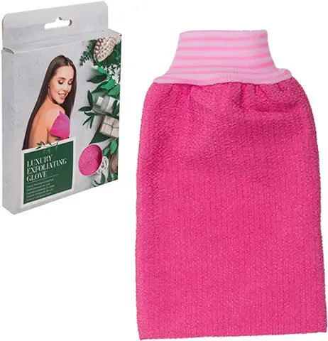 Guante Exfoliante Corporal - Esponja De Baño Natural - Manopla De Ducha Para El Cuerpo Y Cara, Seco Y Mojado - Masajeador Facial Y Anti Celulitis, Cepillo De Crin Natural Anticelulitico, Piel Sana  