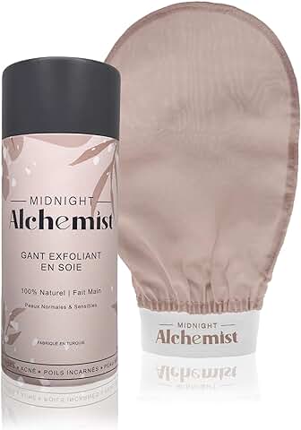 Guante Exfoliante de seda para el Cuerpo - 100% Natural - Exfoliación sin Productos Químicos - Elimina piel Muerta, Pelos Enquistados, Bronceado Falso - Activa la Circulación Sanguínea  
