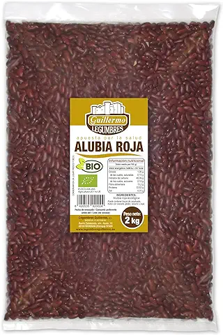 Guillermo | Alubia roja BIO - Bolsa 2kg. | 100% Ecológica | Alto Contenido en Proteína Vegetal | Ideales para Guisos y Potajes  