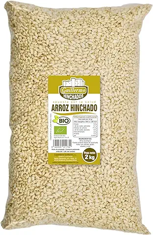Guillermo | Arroz Inflado BIO - Bolsa 1 kg. | 100% Ecológico | Gran Cantidad de Antioxidantes | Ayuda en el Proceso Digestivo  