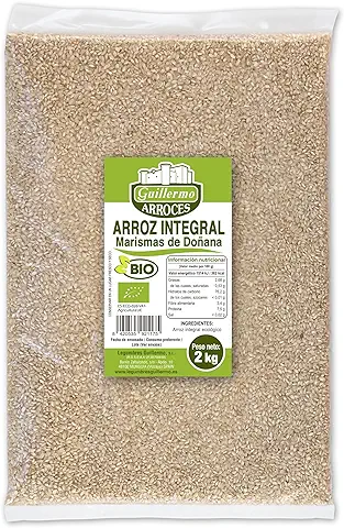 Guillermo | Arroz Integral Marismas de Doñana BIO - Paquete 2 kg. | 100% Ecológico | Contiene Carbohidratos | Aporte de Vitaminas  