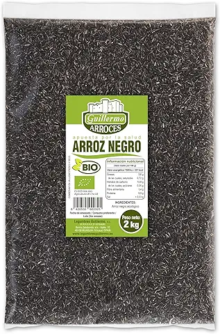 Guillermo | Arroz Negro BIO - Paquete 2 kg. | 100% Ecológico | 20% más rico en Fibras y un 30% más rico en Proteínas | Aumenta la Sensación de Saciedad | Ayuda a Bajar de peso  