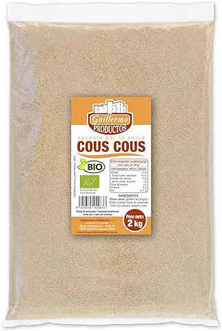 Guillermo | Cuscús Integral de Trigo BIO - Bolsa 2kg. | 100% Ecológico | Cous cous Integral | Ayuda a Reparar y Fortalecer la Musculatura | Rico en Fibra  