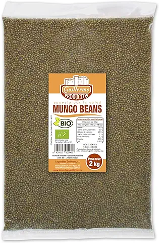 Guillermo | Judía Mungo o soja Verde BIO - Bolsa 2 kg | 100% Ecológica | Rica en Hidratos de Carbono Complejos y Fibra | Baja en Grasas | Contribuye a Bajar el Colesterol  