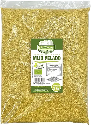Guillermo | Mijo Pelado BIO - Bolsa 2 kg | 100% Ecológico | Muy Apropiado para Deportistas | Rico en Fibra Vegetal  