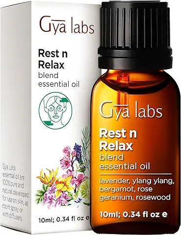 Gya Labs Mezcla de Aceites Esenciales Rest N Relax (10 ml) - Calmante y Relajante  