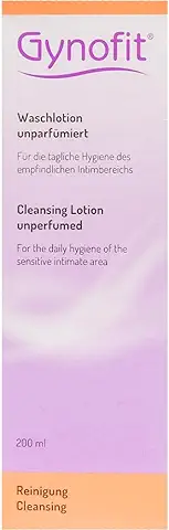 Gynofit Loción Limpiadora (sin Perfume) - Garantiza un Valor pH Equilibrado para la Salud Vaginal - Protege la piel Vaginal de la Sequedad y Previene las Irritaciones (200 ml)  