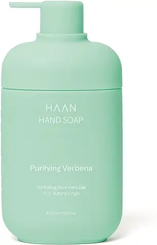 HAAN Jabón de Manos 350 ml - Limpiador e Hidratante con Aloe Vera, Cocos Nucifera, Glicerina - Recargable - Aroma Verbena  