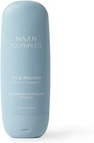 HAAN - Pasta de Dientes Blanqueante con Flúor e Ingredientes Naturales Hyvä Meininki 50ml - Rellenable y Vegana  
