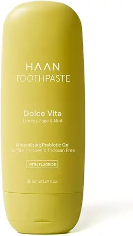 HAAN - Pasta de Dientes Remineralizante con Flúor e Ingredientes Naturales Dolce Vita 50ml - Rellenable y Vegana  