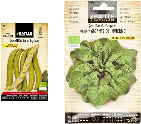 Haba Aguadulce Selc. ACUALONGA - ECO & Espinaca Gigante de Invierno - ECO  