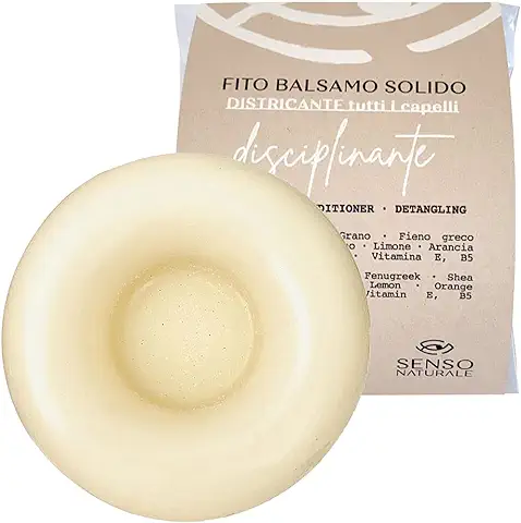 Hair Conditioner Solid ACONDICIONADOR DESENREDANTE Ecológico y Vegano - Desenreda el Cabello, Ilumina - Repara las Puntas Abiertas, Facilita el Peinado - 100% Natural y Libre de Plásticos - ph 4.0-4.5  
