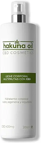 - Hakuna Oil Cosmetics - Crema Hidratante Corporal Multifrutas con Aceite de Cáñamo | 200 ml | Loción Corporal con CBD | Absorción Ultra Rápida e Hidratación Duradera | 100% Orgánica, Ecológica BIO.  